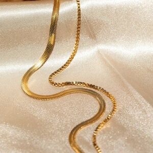 Herringbone Duo Chain Necklace